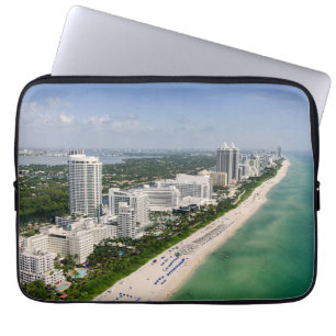 Coastline Urban Beach, Miami, Florida Laptop Sleeve