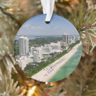 Coastline Urban Beach, Miami, Florida Ornament