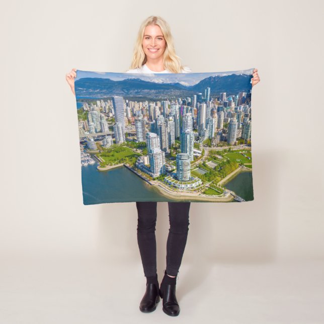 Coastline | Vancouver, British Columbia, Canada Fleece Blanket (In Situ)