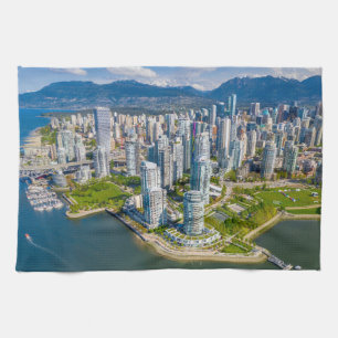 Coastline   Vancouver, British Columbia, Canada Tea Towel