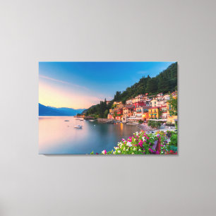 Coastline Varenna, Lombardy, Italy Canvas Print