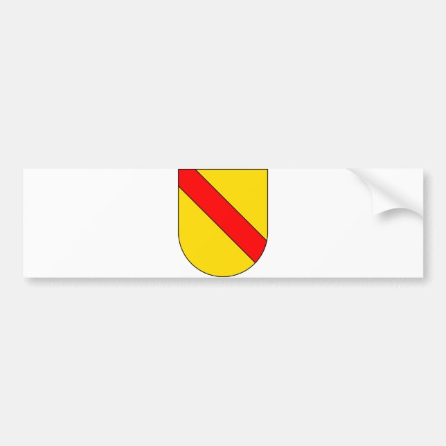 Coat Arms Baden Germany Official Symbol Heraldry Bumper Sticker (Front)