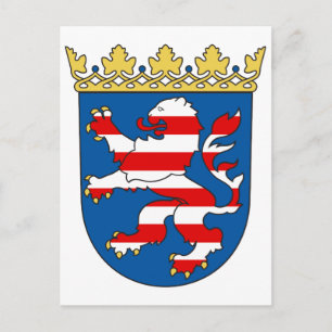 Coat arms Hesse Official Heraldry Symbol Germany Postcard