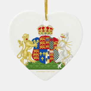 Coat of Arms Anne Boleyn Ceramic Tree Decoration