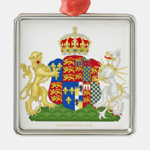 Coat of Arms Anne Boleyn Metal Tree Decoration