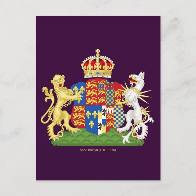 Coat of Arms Anne Boleyn Postcard (Front)