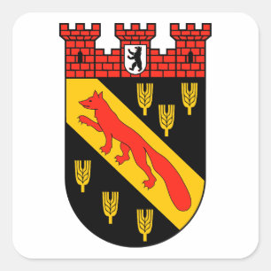 coat of arms Berlin-Reinickendorf Square Sticker