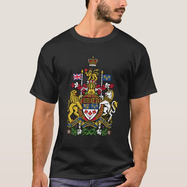 Coat of arms Canada Official Heraldry Symbol Logo T-Shirt (Front)