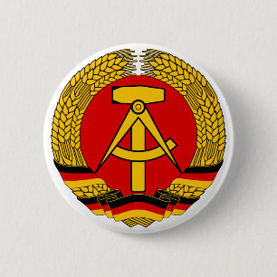 Coat of arms East Germany Official Heraldry Symbol 6 Cm Round Badge