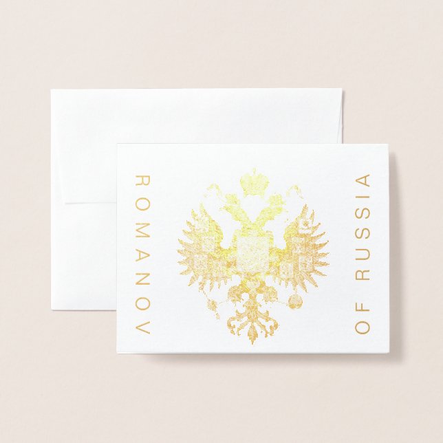 Coat of Arms Foil Note Card (Front With Envelope)