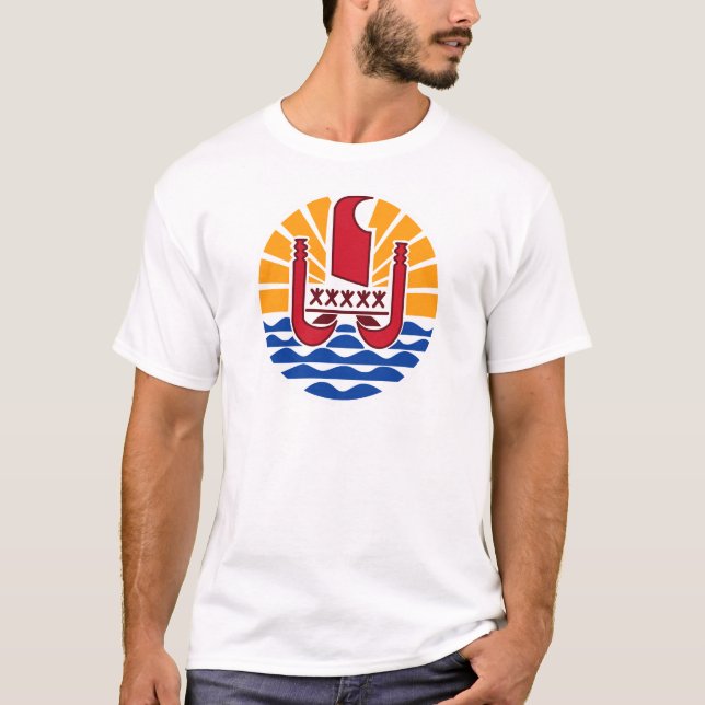 Coat of arms, French Polynesia Polynésie Française T-Shirt (Front)