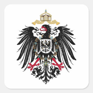 Coat of Arms German Reich 1889 Reichsadler Square Sticker