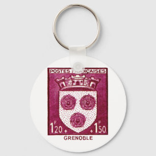 Coat of Arms, Grenoble France Key Ring
