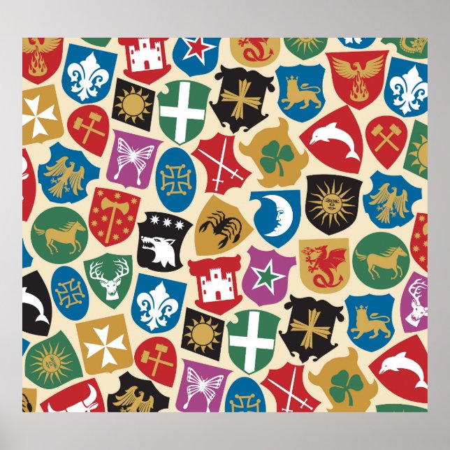 Coat of Arms: Heraldic Background. Poster (Front)