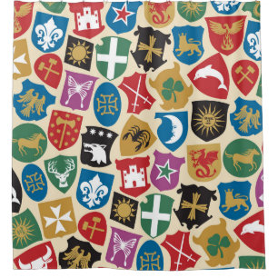 Coat of Arms: Heraldic Background. Shower Curtain