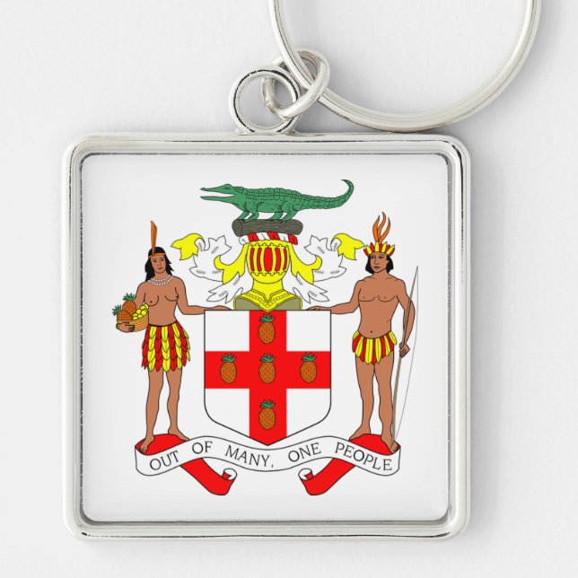 Coat of Arms Jamaican Key Ring (Front)