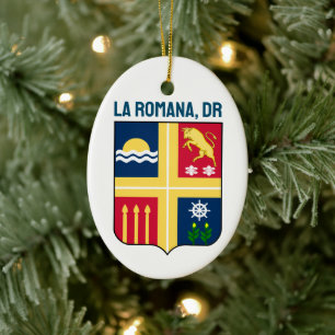 Coat of arms - La Romana, Dominican Republic Ceramic Tree Decoration