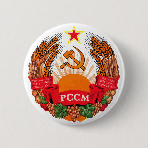 Coat of arms Moldova Official Heraldry Symbol Logo 6 Cm Round Badge