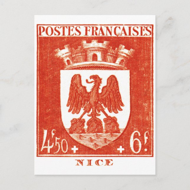 Coat of Arms, Nice France Postcard (Front)