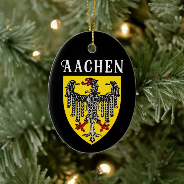 Coat of Arms of Aachen, Germany Ceramic Tree Decoration (Tree)