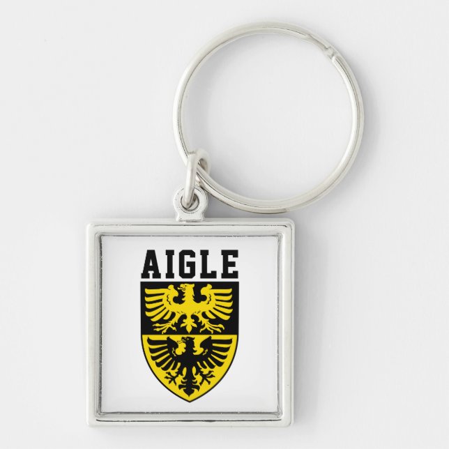 Coat of Arms of Aigle, Switzerland Key Ring (Front)