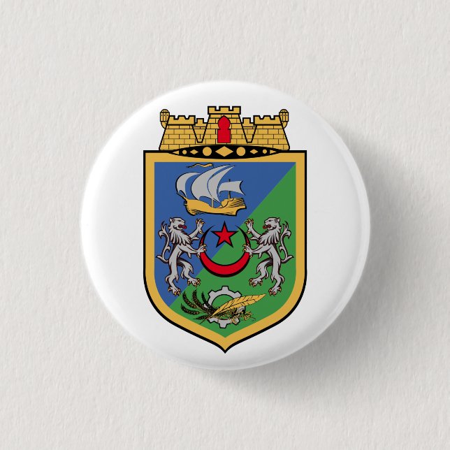 Coat of Arms of Algiers 3 Cm Round Badge (Front)
