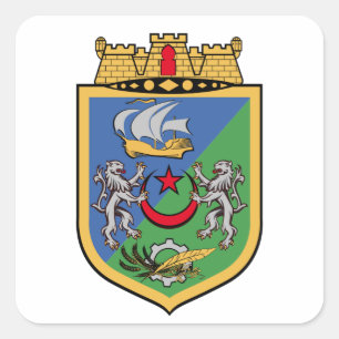 Coat of Arms of Algiers Square Sticker