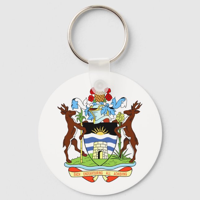 Coat of Arms of Antigua and Barbuda Key Ring (Front)