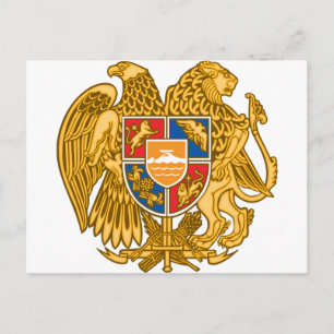 Coat of arms of Armenia - Armenian Emblem Postcard