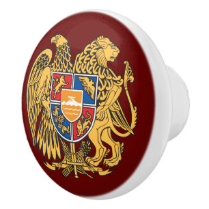 Coat of Arms of Armenia Ceramic Knob