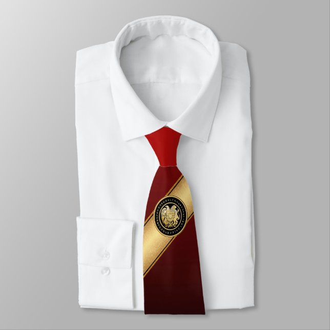 Coat of arms of Armenia Neck Tie (Tied)