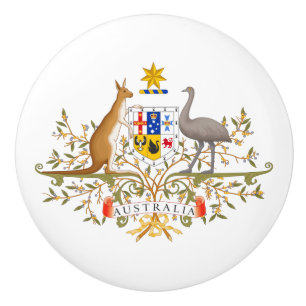 Coat of Arms of Australia Ceramic Knob