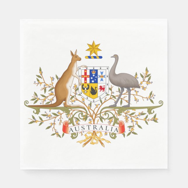 Coat of Arms of Australia Napkin (Front)