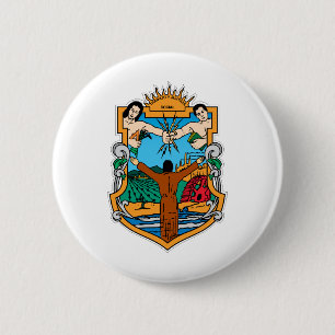 Coat of Arms of Baja California Mexico Official 6 Cm Round Badge