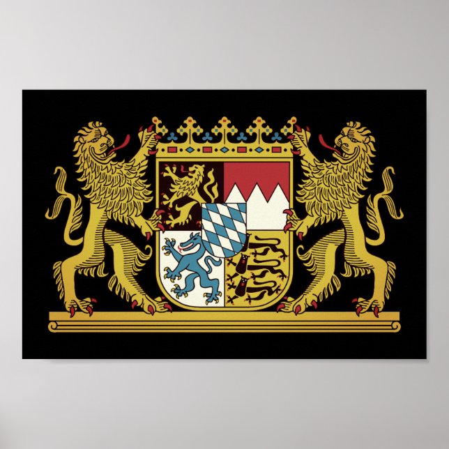 Coat of Arms of Bavaria - GERMANY Poster (Front)