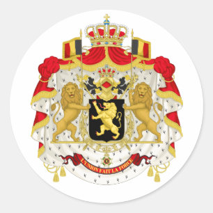 Coat of Arms of Belgium Classic Round Sticker