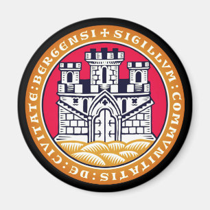 Coat of Arms of Bergen, Norway Magnet