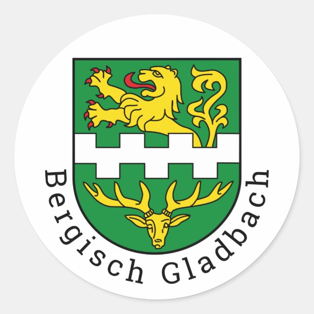 Coat of Arms of Bergisch Gladbach, Germany Classic Round Sticker (Front)