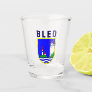 Coat of arms of Bled, Slovenia Shot Glass
