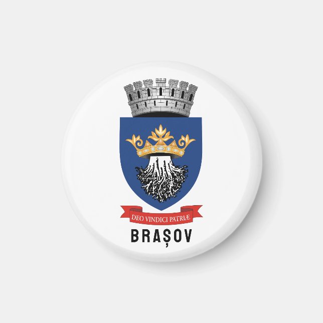 Coat of Arms of Brașov, Romania Magnet (Front)