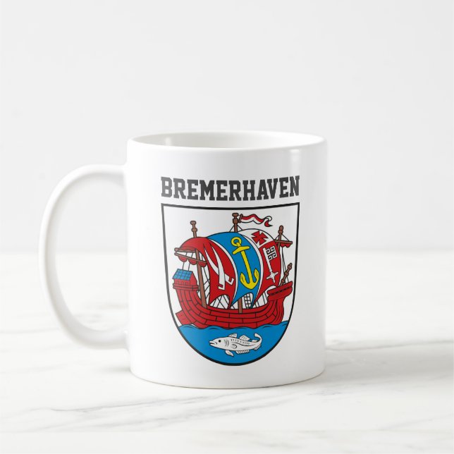 Coat of Arms of Bremerhaven, Germany Coffee Mug (Left)