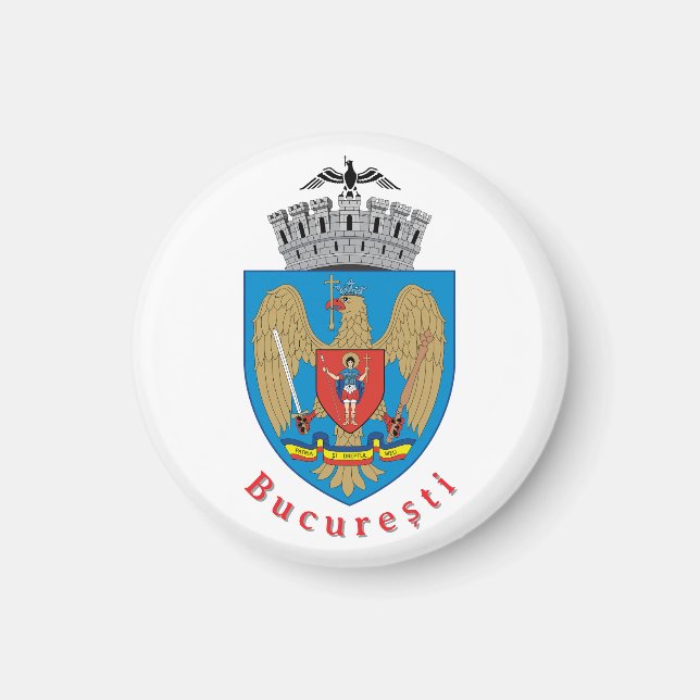 Coat of Arms of Bucharest, Romania Magnet (Front)