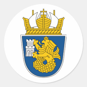 Coat of Arms of Burgas, Bulgaria Classic Round Sticker