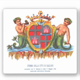 Coat of Arms of Cagliari, Sardinia Button
