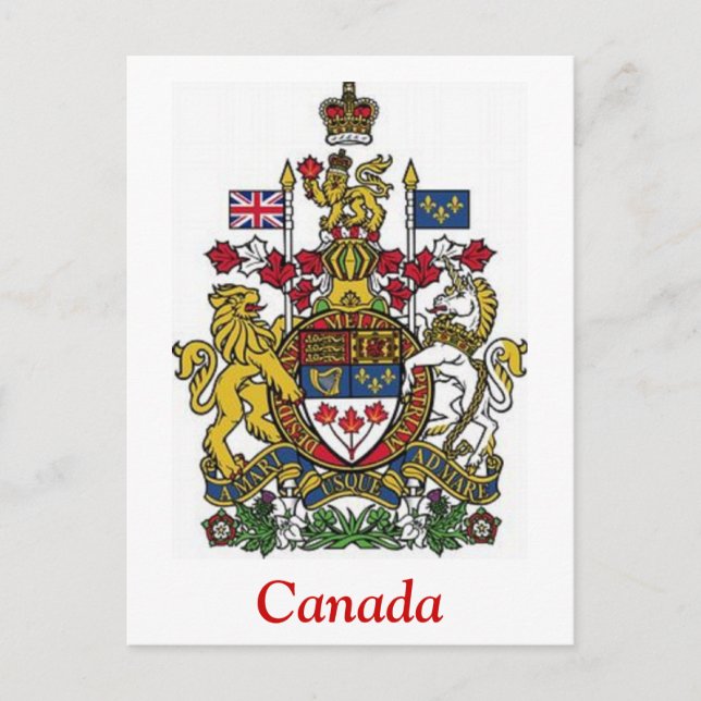 Coat of Arms of Canada Postcard (Front)
