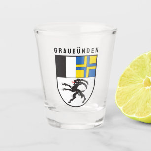Coat of arms of Canton Graubünden, Switzerland Shot Glass