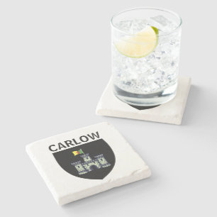 Coat of Arms of Carlow (town), Republic of Ireland Stone Coaster