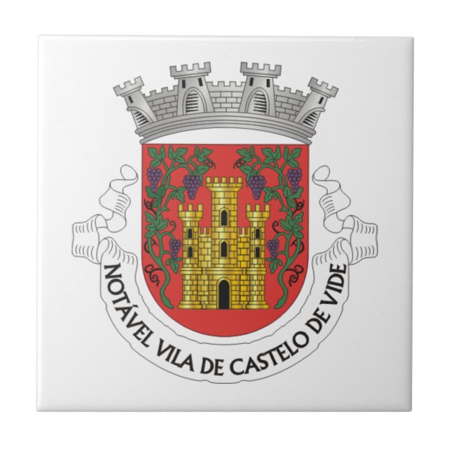 Coat of Arms of Castelo de Vide, Portugal Tile (Front)