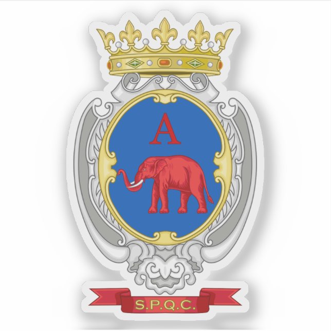 Coat of arms of Catania, Italy (Front)