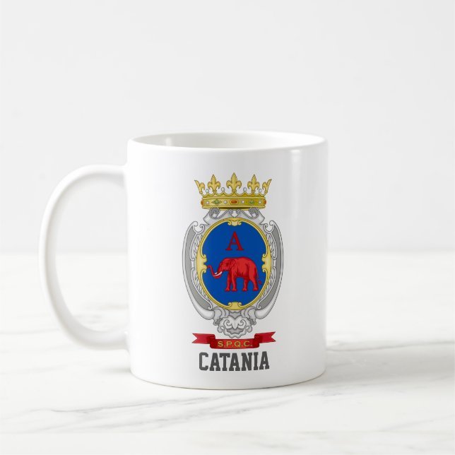 Coat of arms of Catania, Sicily Coffee Mug (Left)